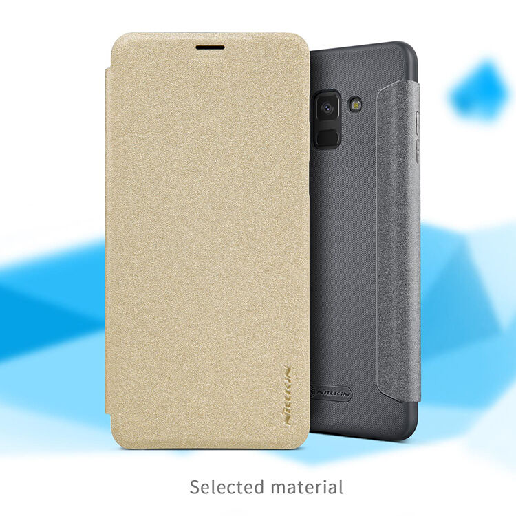 Nillkin Sparkle pokrowiec flip do Samsung Galaxy A8 (2018) - złoty