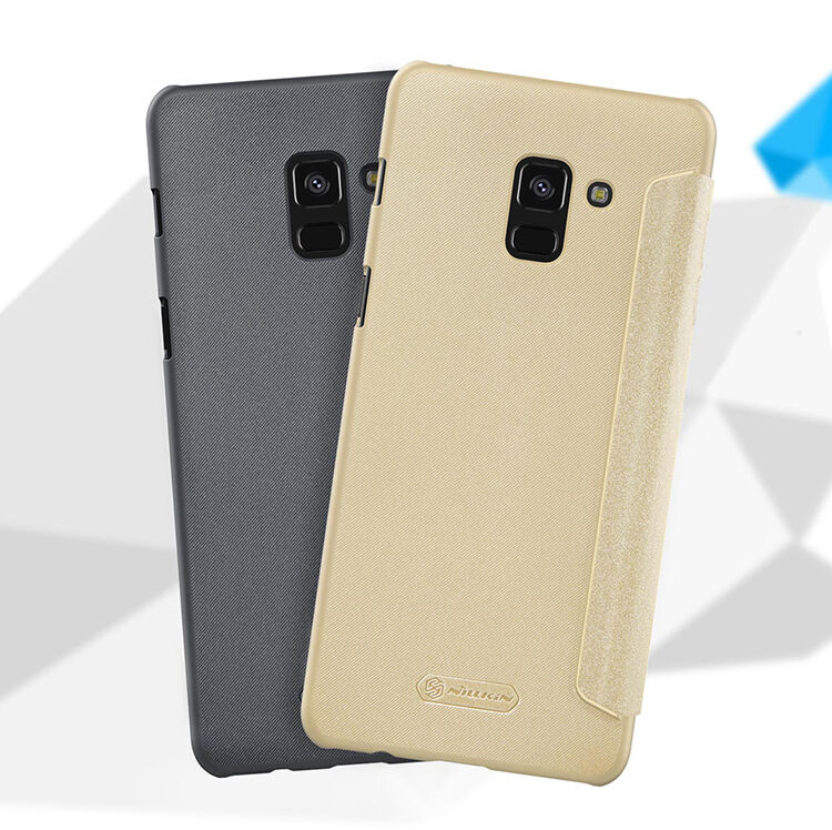 Nillkin Sparkle pokrowiec flip do Samsung Galaxy A8 (2018) - złoty