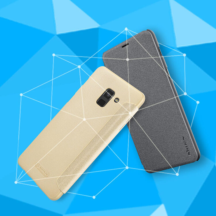 Nillkin Sparkle pokrowiec flip do Samsung Galaxy A8 (2018) - szary