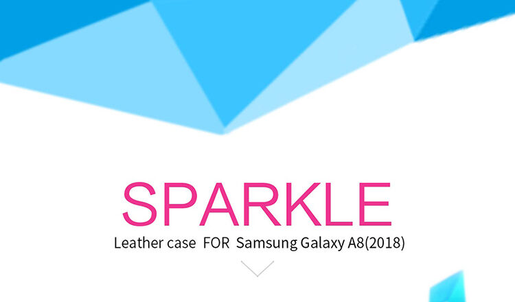 Nillkin Sparkle pokrowiec flip do Samsung Galaxy A8 (2018) - szary
