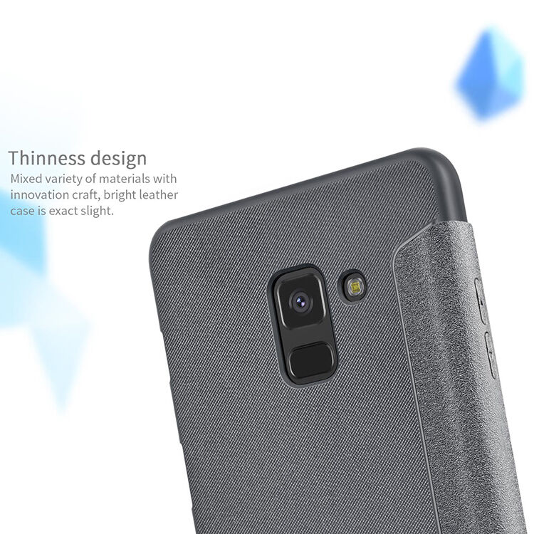 Nillkin Sparkle pokrowiec flip do Samsung Galaxy A8 (2018) - szary