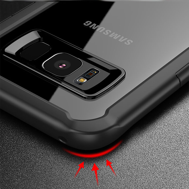 Odporne na wstrząsy etui plastikowe do Samsung Galaxy S8 Plus - szare