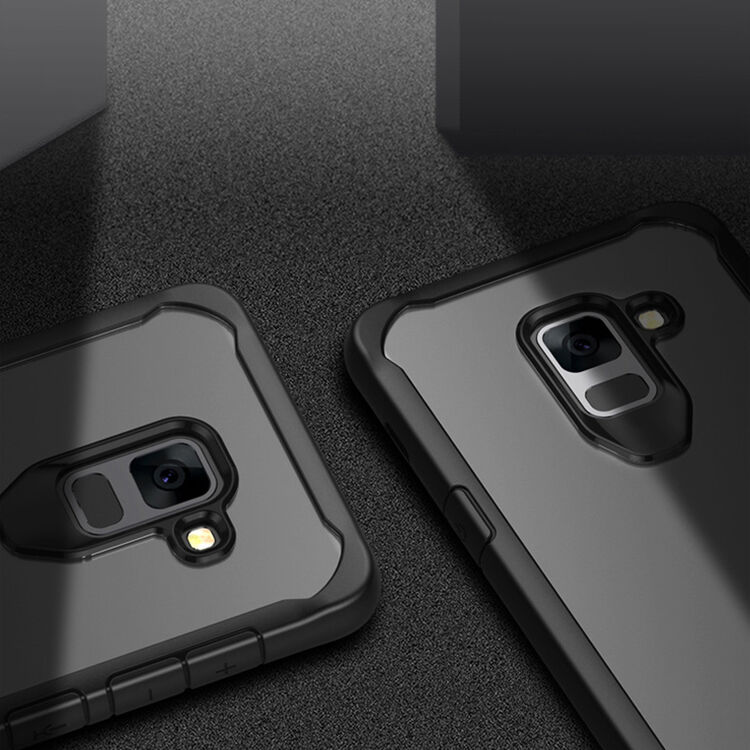 Odporne na wstrząsy etui plastikowe do Samsung Galaxy A8 Plus (2018) - szare Odporne na wstrząsy etui plastikowe do Samsung Galaxy A8 Plus (2018) - szare