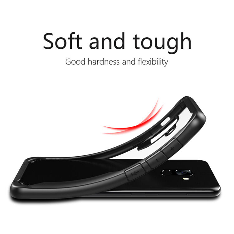 Odporne na wstrząsy etui plastikowe do Samsung Galaxy A8 Plus (2018) - czarne