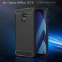 Etui plastikowe z teksturą szlifowaną do Samsung Galaxy A8 Plus (2018) - czerwone