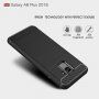 Etui plastikowe z teksturą szlifowaną do Samsung Galaxy A8 Plus (2018) - szare