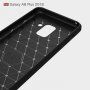 Etui plastikowe z teksturą szlifowaną do Samsung Galaxy A8 Plus (2018) - szare