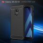 Etui plastikowe z teksturą szlifowaną do Samsung Galaxy A8 (2018) - czerwone