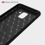 Etui plastikowe z teksturą szlifowaną do Samsung Galaxy A8 (2018) - czerwone