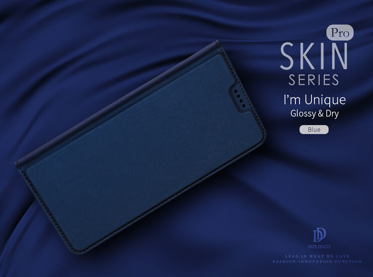 Dux Ducis Skin Pro pokrowiec flip do Samsung Galaxy A8 Plus (2018) - ciemnoniebieski