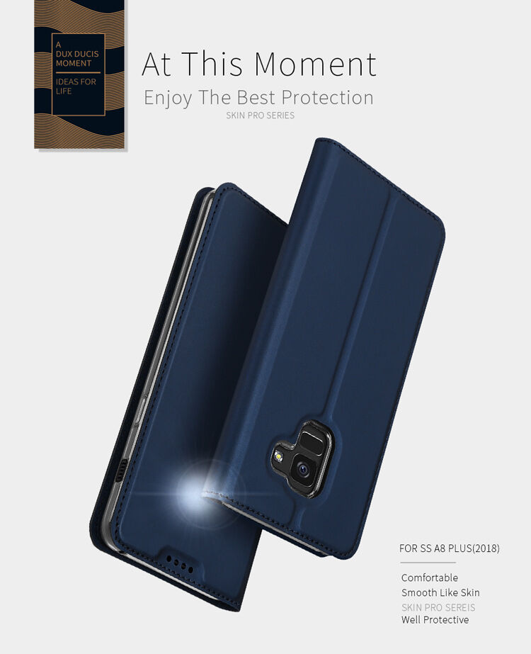 Dux Ducis Skin Pro pokrowiec flip do Samsung Galaxy A8 Plus (2018) - ciemnoniebieski