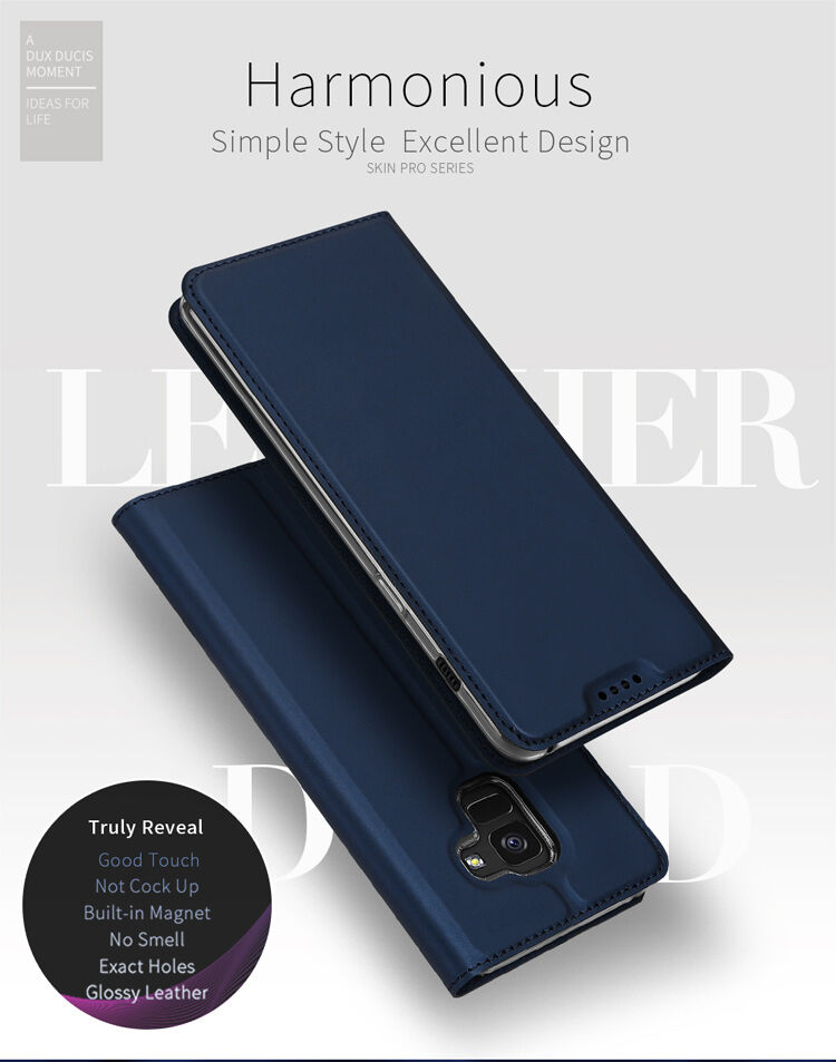 Dux Ducis Skin Pro pokrowiec flip do Samsung Galaxy A8 (2018) - ciemnoniebieski