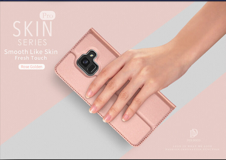 Dux Ducis Skin Pro pokrowiec flip do Samsung Galaxy A8 (2018) - ciemnoniebieski