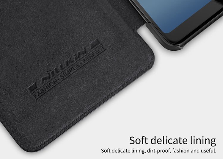 Nillkin Qin pokrowiec skórzany flip do Samsung Galaxy A8 (2018) - brązowy