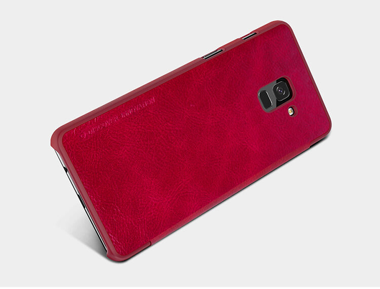 Nillkin Qin pokrowiec skórzany flip do Samsung Galaxy A8 (2018) - brązowy