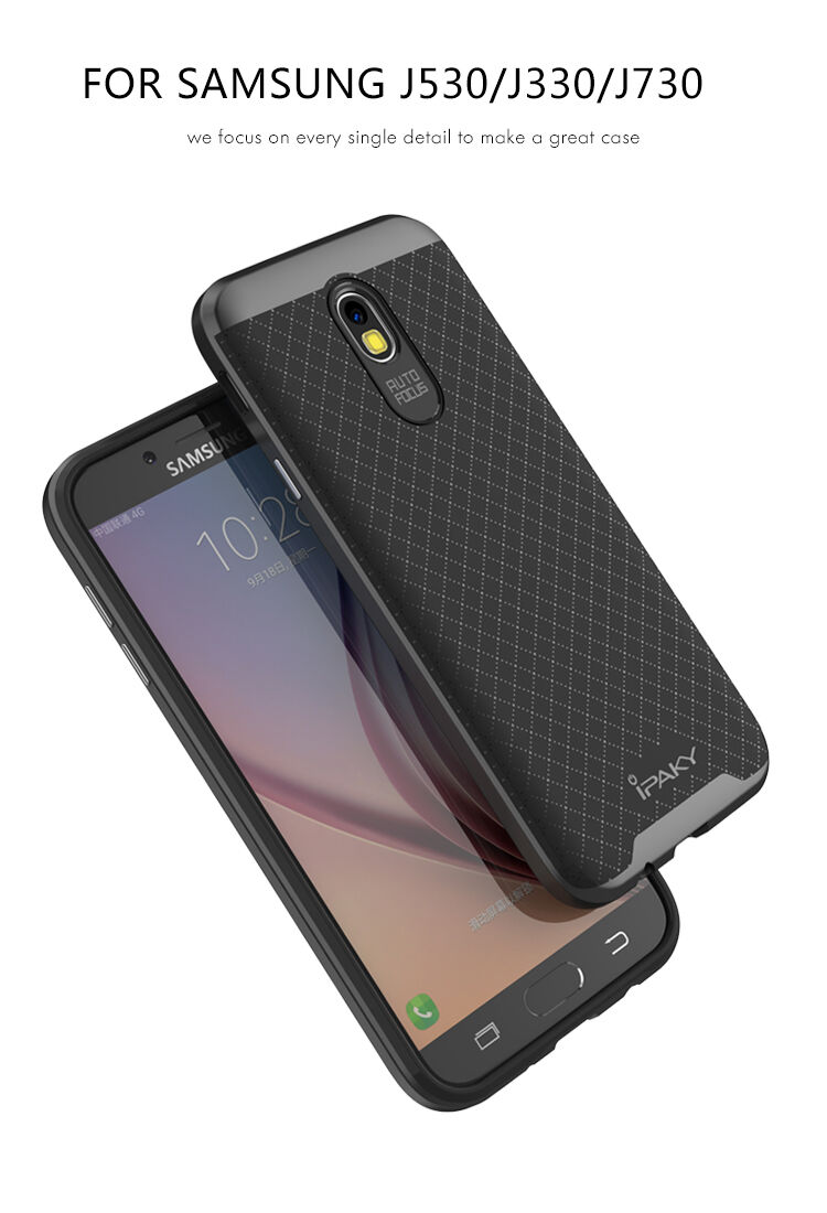 Ipaky etui plastikowe z ramką do Samsung Galaxy J5 (2017) - czarno-szare