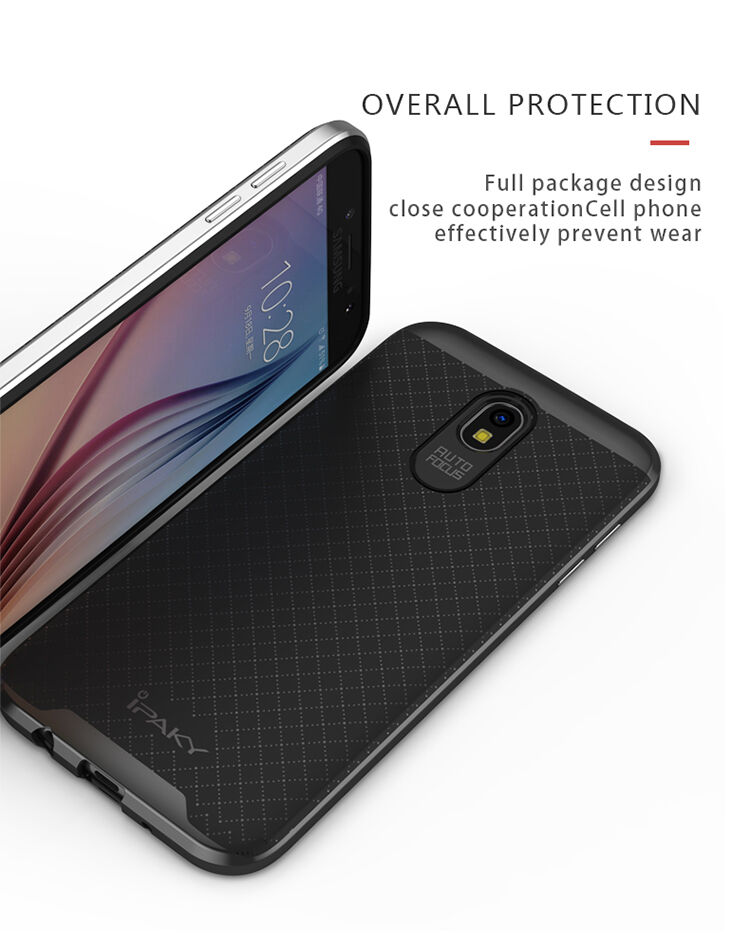 Ipaky etui plastikowe z ramką do Samsung Galaxy J5 (2017) - czarno-szare