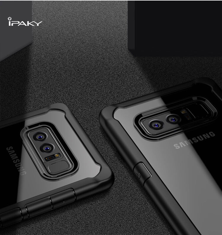 Ipaky etui plastikowe z ramką do Samsung Galaxy Note 8 - czerwone