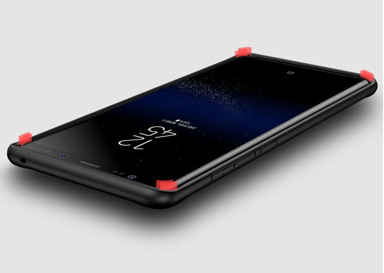 Ipaky etui plastikowe z ramką do Samsung Galaxy Note 8 - czerwone
