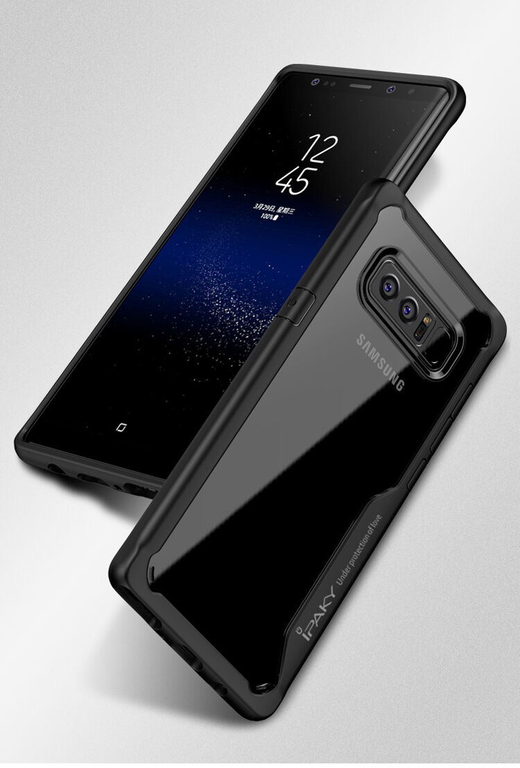 Ipaky etui plastikowe z ramką do Samsung Galaxy Note 8 - czarne