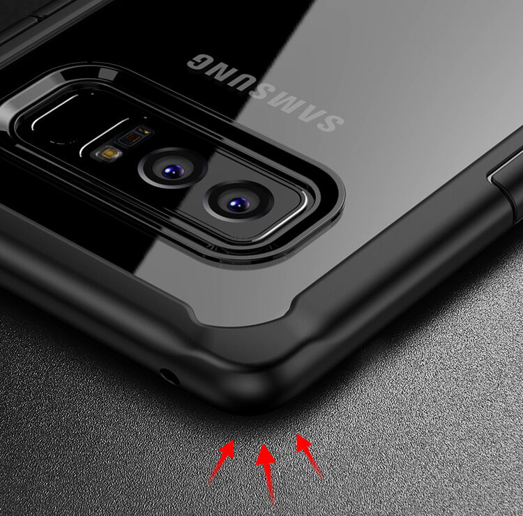 Ipaky etui plastikowe z ramką do Samsung Galaxy Note 8 - czarne