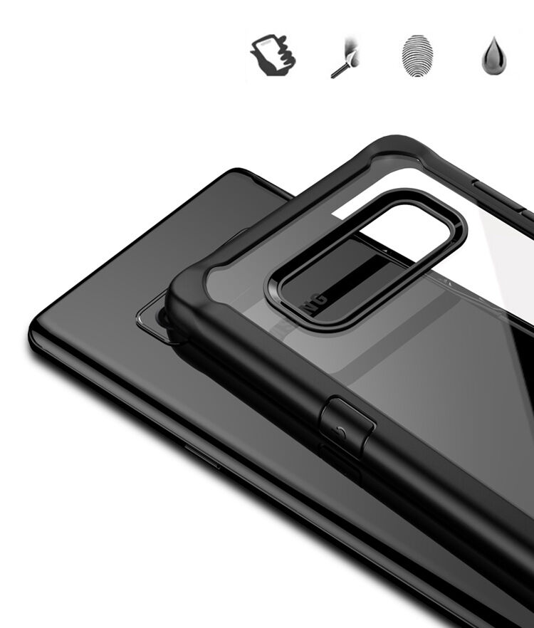 Ipaky etui plastikowe z ramką do Samsung Galaxy Note 8 - czarne