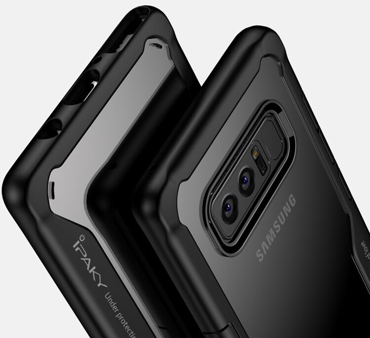 Ipaky etui plastikowe z ramką do Samsung Galaxy Note 8 - czarne