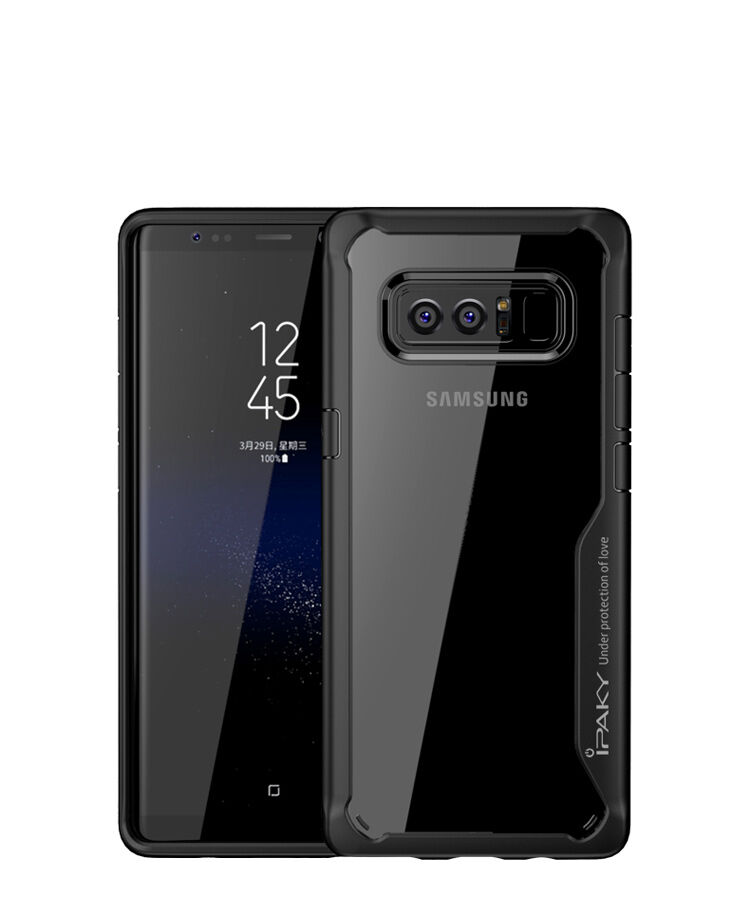 Ipaky etui plastikowe z ramką do Samsung Galaxy Note 8 - czarne