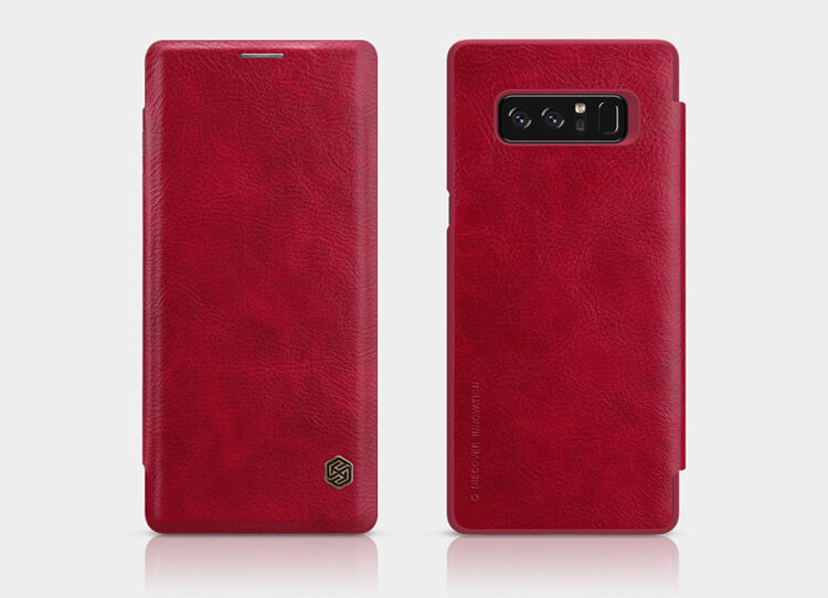Nillkin Qin pokrowiec skórzany flip do Samsung Galaxy Note 8 - czerwony