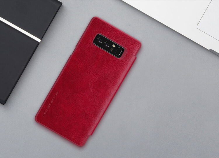 Nillkin Qin pokrowiec skórzany flip do Samsung Galaxy Note 8 - czerwony Nillkin Qin pokrowiec skórzany flip do Samsung Galaxy Note 8 - czerwony