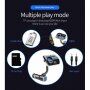 Bluetooth FM transmitter do samochodu z dwoma portami ładującymi USB i kolorowym podświetleniem - czarny