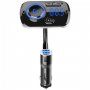 Bluetooth FM transmitter do samochodu z dwoma portami ładującymi USB i kolorowym podświetleniem - czarny