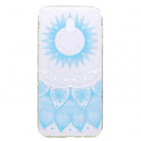 Etui plastikowe niebieski lotus do Samsung Galaxy J5 (2017) - przezroczyste