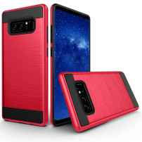 Etui z teksturą szlifowaną do Samsung Galaxy Note 8 - czerwone