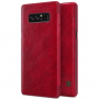 Nillkin Qin pokrowiec skórzany flip do Samsung Galaxy Note 8 - czerwony