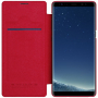 Nillkin Qin pokrowiec skórzany flip do Samsung Galaxy Note 8 - czerwony