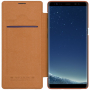 Nillkin Qin pokrowiec skórzany flip do Samsung Galaxy Note 8 - brązowy