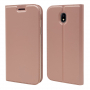 Pokrowiec skórzany flip do Samsung Galaxy J7 (2017) - różowo-złoty