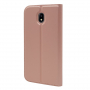 Pokrowiec skórzany flip do Samsung Galaxy J7 (2017) - różowo-złoty
