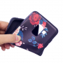 Etui plastikowe róże do Samsung Galaxy A8 (2018) - czarne