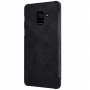 Nillkin Qin pokrowiec skórzany flip do Samsung Galaxy A8 (2018) - czarny