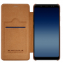 Nillkin Qin pokrowiec skórzany flip do Samsung Galaxy A8 (2018) - brązowy
