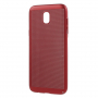 Etui plastikowe z wentylacją do Samsung Galaxy J5 (2017) - czerwone