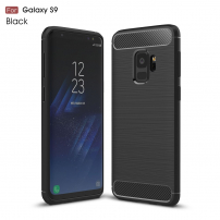 Etui plastikowe z teksturą szlifowaną do Samsung Galaxy S9 - czarne