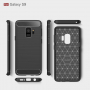 Etui plastikowe z teksturą szlifowaną do Samsung Galaxy S9 - czarne