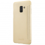 Nillkin Sparkle pokrowiec flip do Samsung Galaxy A8 (2018) - złoty