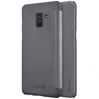Nillkin Sparkle pokrowiec flip do Samsung Galaxy A8 Plus (2018) - szary