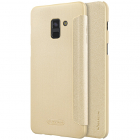 Nillkin Sparkle pokrowiec flip do Samsung Galaxy A8 Plus (2018) - złoty