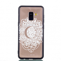Etui plastikowe wytłoczone mandala do Samsung Galaxy A8 (2018) - przezroczyste