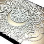 Etui plastikowe wytłoczone mandala do Samsung Galaxy A8 (2018) - przezroczyste